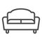 Sofa line icon, Furniture concept, couch sign on white background, divan for living room icon in outline style for