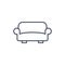 Sofa line icon pictogram. Outline sofa home lounge furniture icon