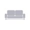 Sofa minimalism gray. polish 2d flat vector