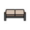 sofa minimalistic stylish color icon vector illustration