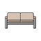 sofa minimalistic stylish color icon vector illustration