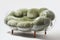 A sofa, the outer surface of transparent material. Generative AI