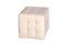Sofa pouf cube isolated on white background. white leather. can be used for Living room, Veranda, Children`s room, Study, storage