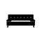 Sofa Silhouette. Black and White Icon Design Element on Isolated White Background