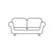Sofa simple icon on white background vector