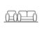 Sofas livingroom forniture isolated icons