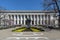 SOFIA, BULGARIA - APRIL 1, 2017: Spring view of National Library St. Cyril and St. Methodius in Sofia