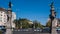 SOFIA, BULGARIA - OCTOBER 5, 2018: Autumn view of Eagle Bridge over Perlovska river, Sofia