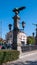 SOFIA, BULGARIA - OCTOBER 5, 2018: Autumn view of Eagle Bridge over Perlovska river, Sofia