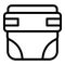 Soft adult diaper icon outline vector. Female aged