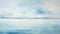 Soft And Airy Abstract Painting: Clouds Over The Ocean