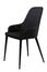 Soft black chair isolated on white. Restaurant or dining furniture design.