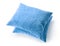 Soft blank blue pillows