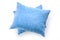 Soft blank blue pillows