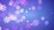 Soft Blue Floral Background. Purple Flowers Spreading Out On Blue Gradient