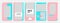Soft blue peach abstract minimal Instagram layout banner template bundle
