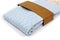 Soft blue peshtemal towel folded colorful textile for spa, beach, pool, light travel, healthy fashion and gifts. Tradition