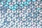 Soft blue tone Glass geometric rhombus pieces abstract texture background