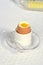 Soft boiled egg in holder