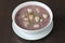 Soft-boiled riceberry with minced pork