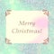 Soft bright blue pink gold Merry Christmas celebration card