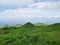 Soft, bright green, hilly landscape on the west coast of Sao Miguel, Azores.