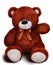 Soft brown classic teddy bear raising its hand