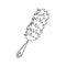 soft brush for brushing dust during cleaning. Vector illustration