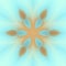 Soft Celtic style aqua beige leaf star