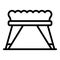 Soft chair dressing room icon, outline style