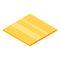 Soft cheese slice icon, isometric style