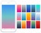 Soft color gradient backgrounds set.