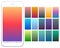 Soft color gradient backgrounds set. Modern screens for mobile app. Abstract colorful vector gradients for card, brochure, flyer