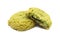 Soft cookies green tea flavored filled with chocolate cream.