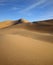 The soft curves of yellow sand dunes