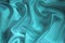 Soft drape from satin fabric turquoise color
