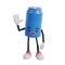 soft drink cans character waving hand saying Hi