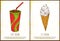 Soft Drink and Ice Cream Colorful Vector Poster