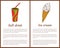 Soft Drink and Ice Cream Set Vector Illustration