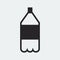 Soft drink plastic bottle icon illustration