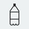 Soft drink plastic bottle icon illustration