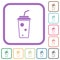 soft drink with straw outline simple icons