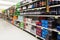 Soft drinks aisle in an American supermarket