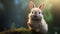Soft Edges And Blurred Details: A Lighthearted Depiction Of A Cute Bunny