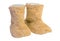 Soft felt boots faux fur