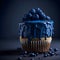 Soft and Fluffy Blueberry Cupcakes with Sweet Buttercream - Generative AI