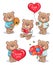 Soft Fluffy Teddies Set Male Characters Collection