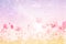 Soft focus and blurred cosmos flowers on pastel color style for