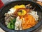 soft focus Korean food & x22;Bibimbap& x22;