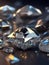 Soft focus shot of beautiful diamonds, Generative AI Illustration